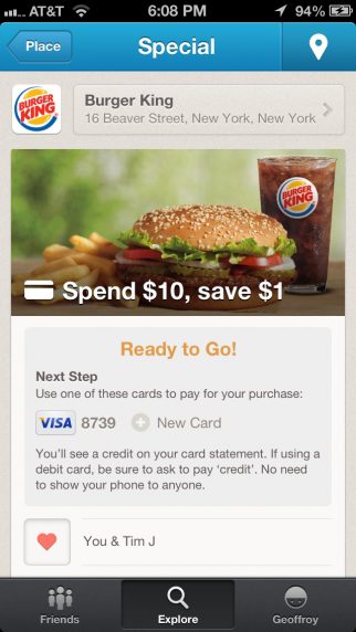 Foursquare inizia a monetizzare grazie agli accordi con Visa e Mastercard
